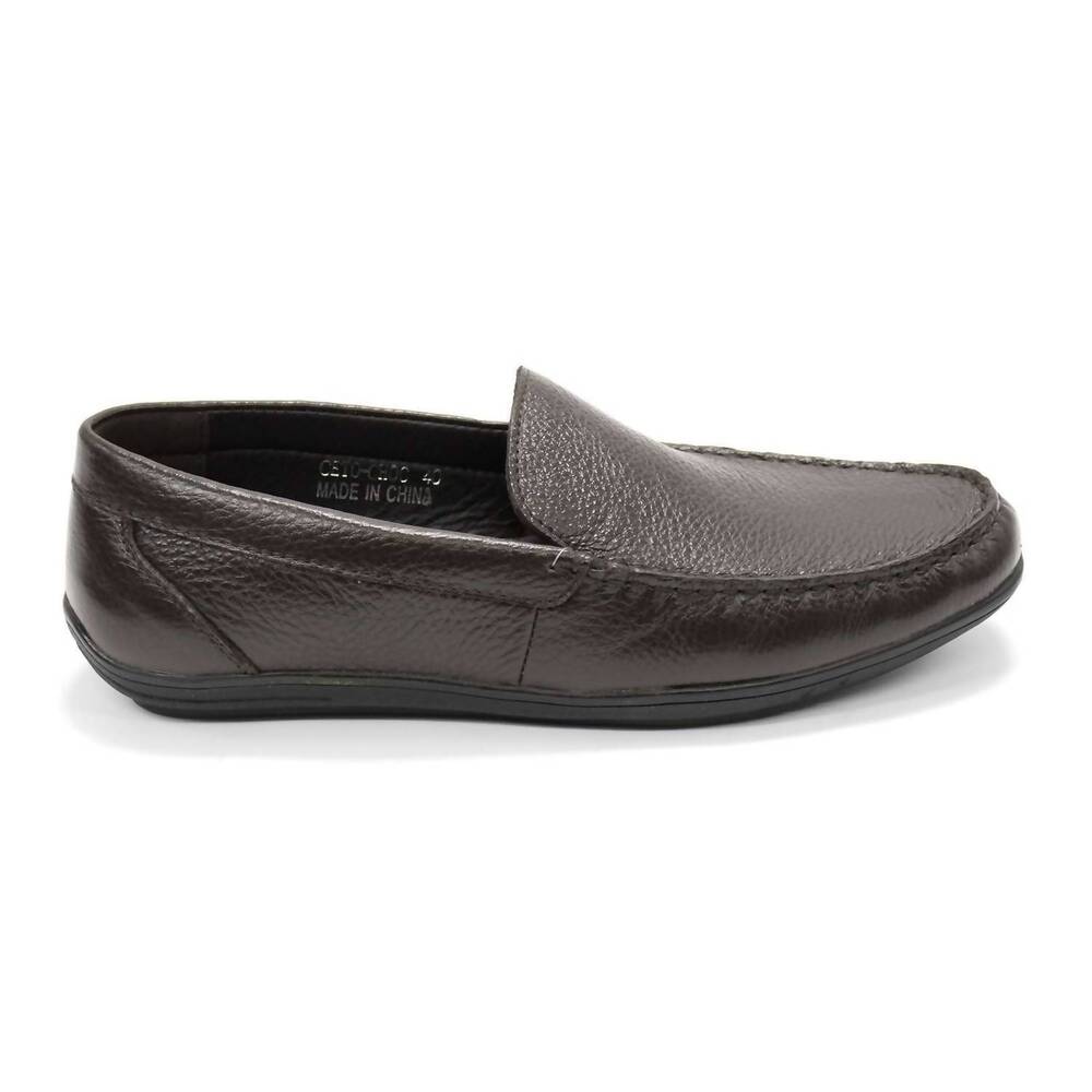 NEW SPRING STEP SHOES men's ceto leather loafer in chocolate brown